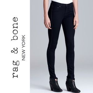 Rag & Bone Jean Leggings with Leather Piping